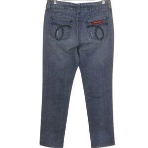 Vintage Sasson Ooh La La Straight Leg Hustle Jeans - Retro Blue Denim - Size 10